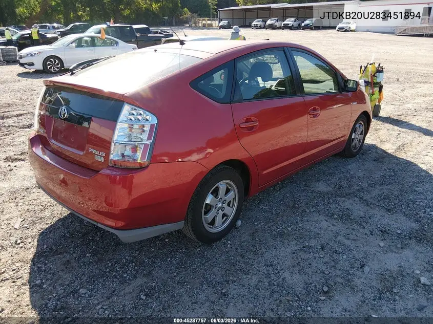 JTDKB20U283451894 2008 Toyota Prius