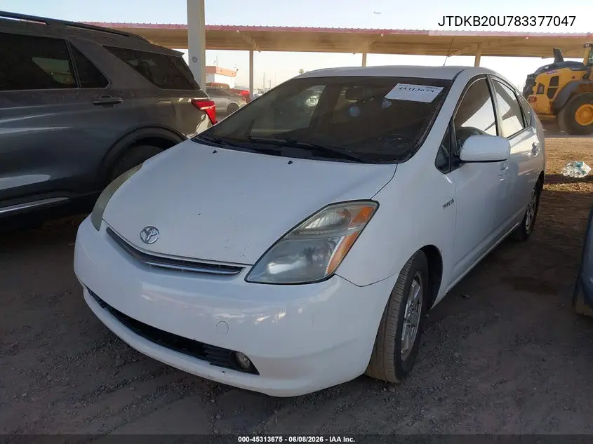 JTDKB20U783377047 2008 Toyota Prius