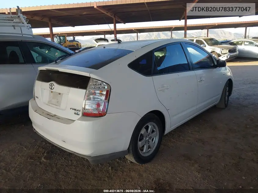 JTDKB20U783377047 2008 Toyota Prius