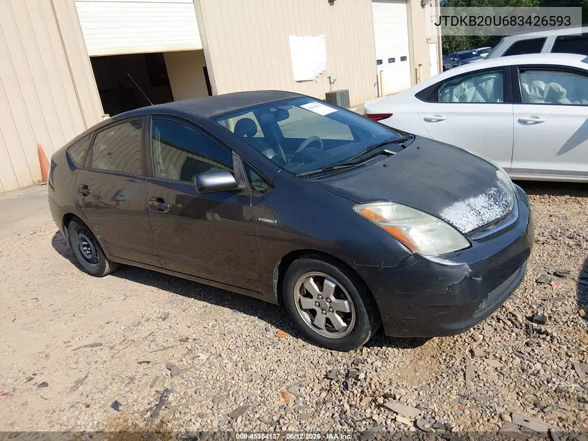 2008 Toyota Prius VIN: JTDKB20U683426593 Lot: 45354137