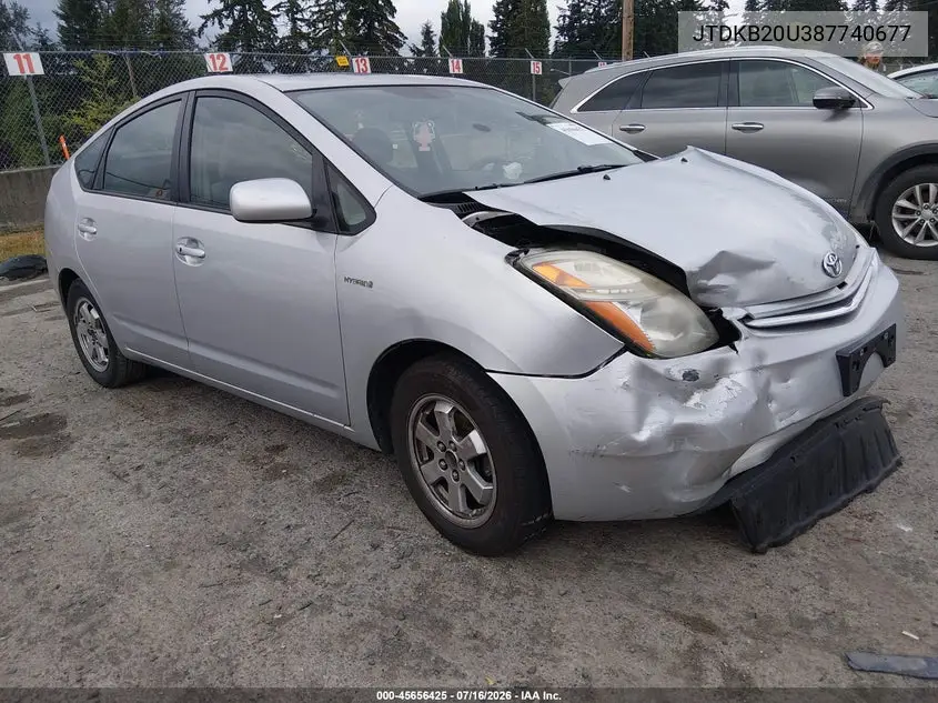 2008 Toyota Prius VIN: JTDKB20U387740677 Lot: 45656425