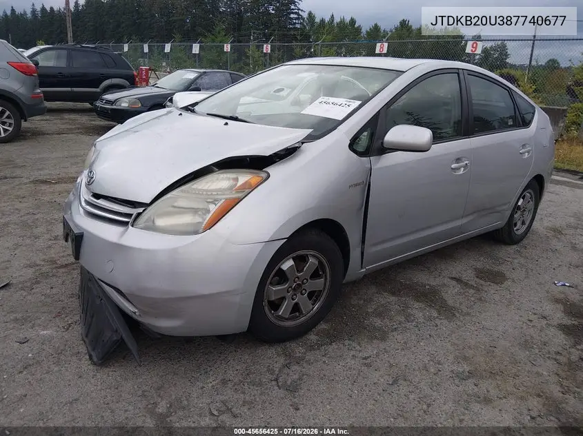 2008 Toyota Prius VIN: JTDKB20U387740677 Lot: 45656425