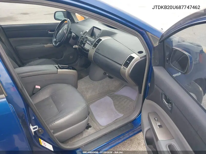 2008 Toyota Prius VIN: JTDKB20U687747462 Lot: 45683496