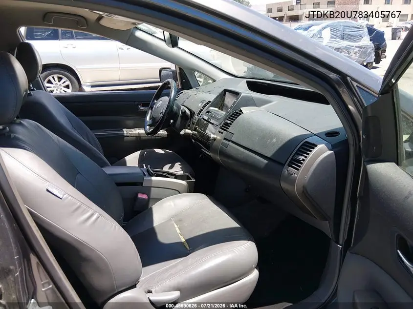 2008 Toyota Prius VIN: JTDKB20U783405767 Lot: 45690626