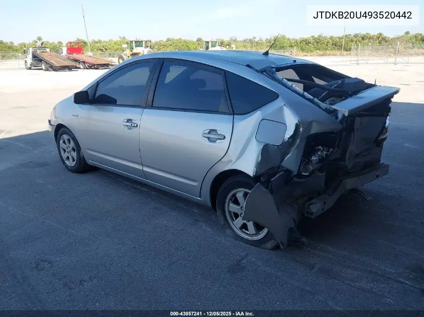 JTDKB20U493520442 2009 Toyota Prius