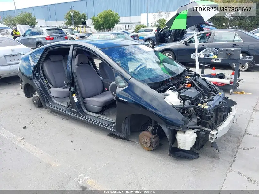2009 Toyota Prius VIN: JTDKB20U397855667 Lot: 45688371