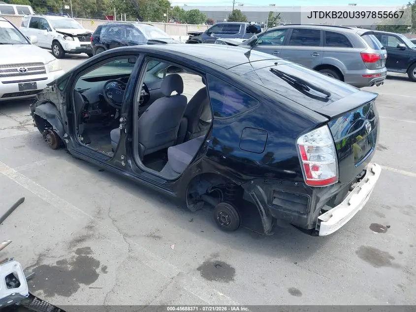 2009 Toyota Prius VIN: JTDKB20U397855667 Lot: 45688371