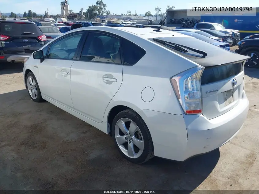 2010 Toyota Prius V VIN: JTDKN3DU3A0049798 Lot: 45374508