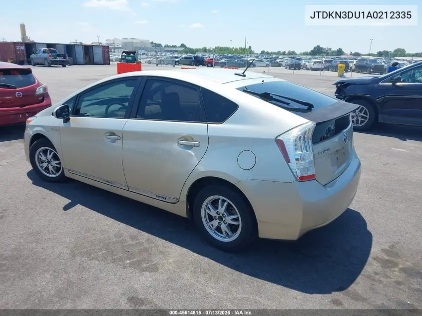 2010 Toyota Prius Ii VIN: JTDKN3DU1A0212335 Lot: 45614815