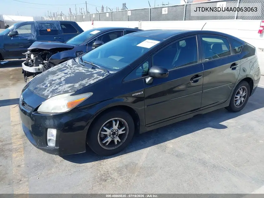 2010 Toyota Prius Iv VIN: JTDKN3DU4A0063063 Lot: 45665535