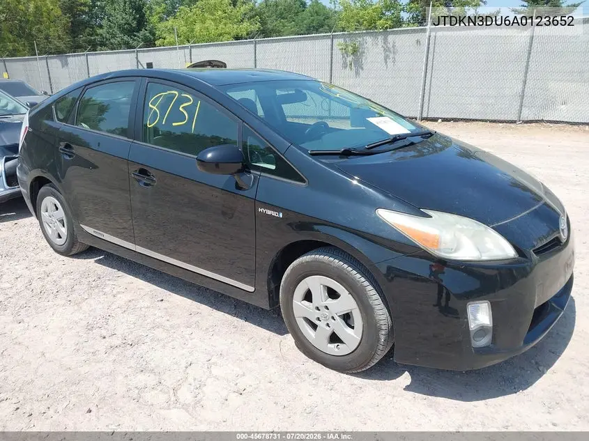 2010 Toyota Prius Iii VIN: JTDKN3DU6A0123652 Lot: 45678731
