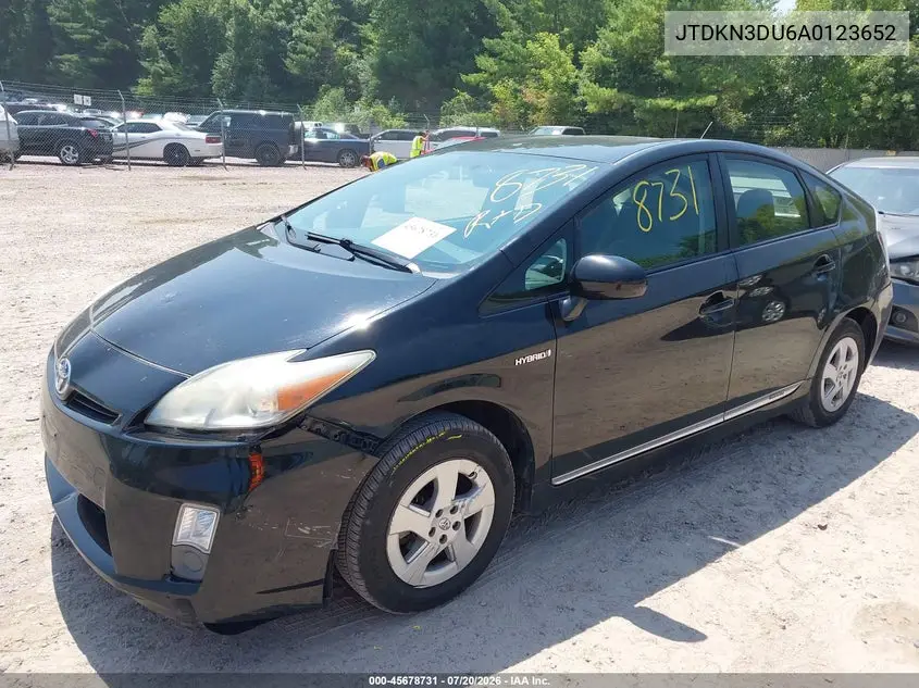 2010 Toyota Prius Iii VIN: JTDKN3DU6A0123652 Lot: 45678731