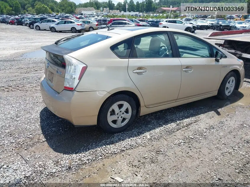 2010 Toyota Prius Iv VIN: JTDKN3DU0A1003369 Lot: 45682483