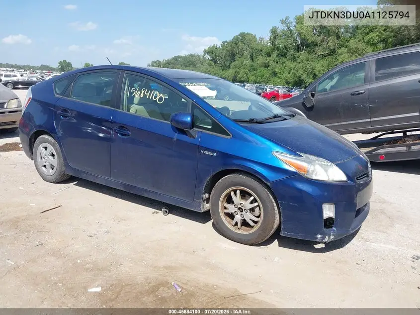 2010 Toyota Prius Iii VIN: JTDKN3DU0A1125794 Lot: 45684100