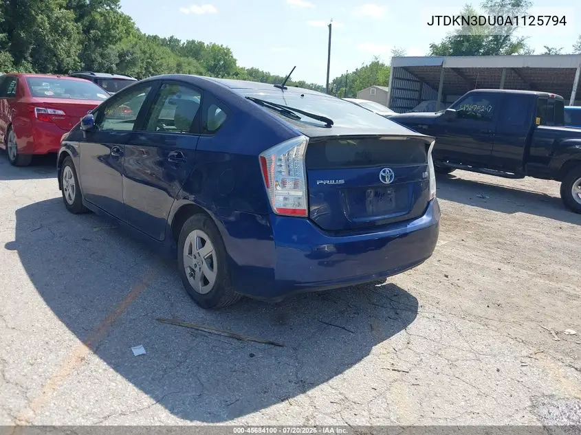 2010 Toyota Prius Iii VIN: JTDKN3DU0A1125794 Lot: 45684100