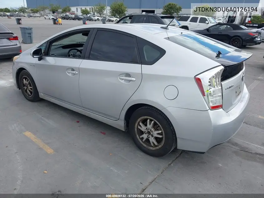 2010 Toyota Prius Ii VIN: JTDKN3DU6A0126194 Lot: 45686132