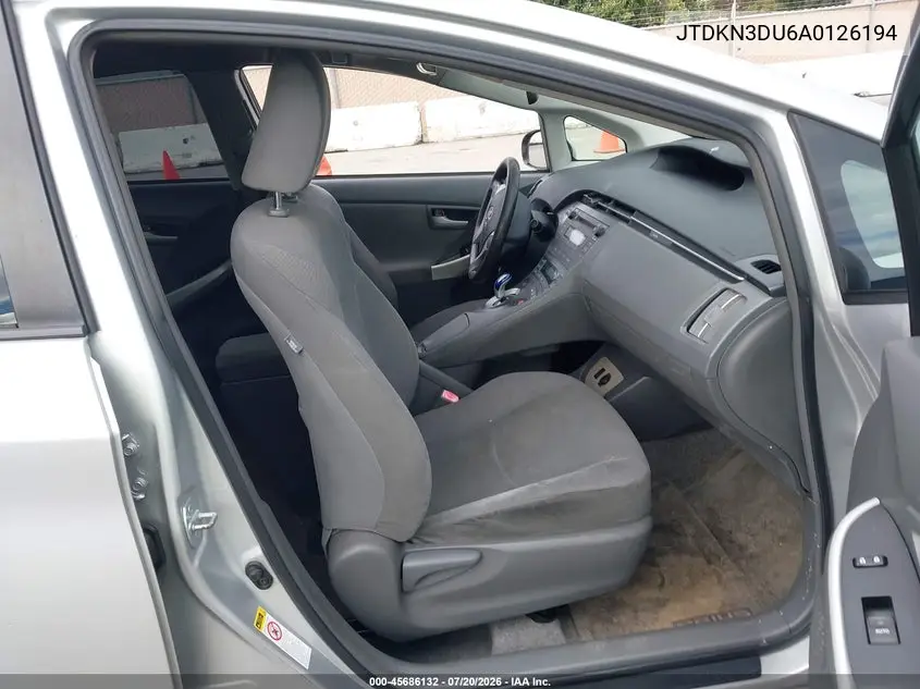 2010 Toyota Prius Ii VIN: JTDKN3DU6A0126194 Lot: 45686132