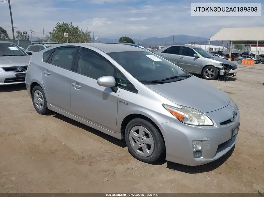 2010 Toyota Prius Iii VIN: JTDKN3DU2A0189308 Lot: 45686420