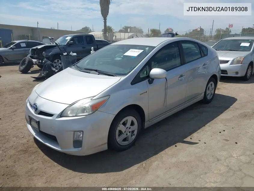 2010 Toyota Prius Iii VIN: JTDKN3DU2A0189308 Lot: 45686420