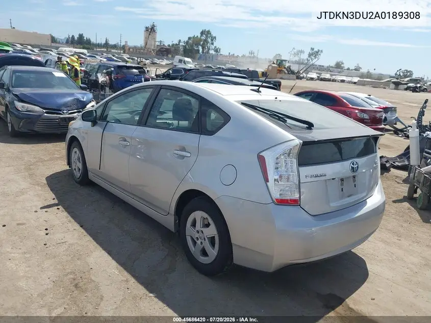 2010 Toyota Prius Iii VIN: JTDKN3DU2A0189308 Lot: 45686420
