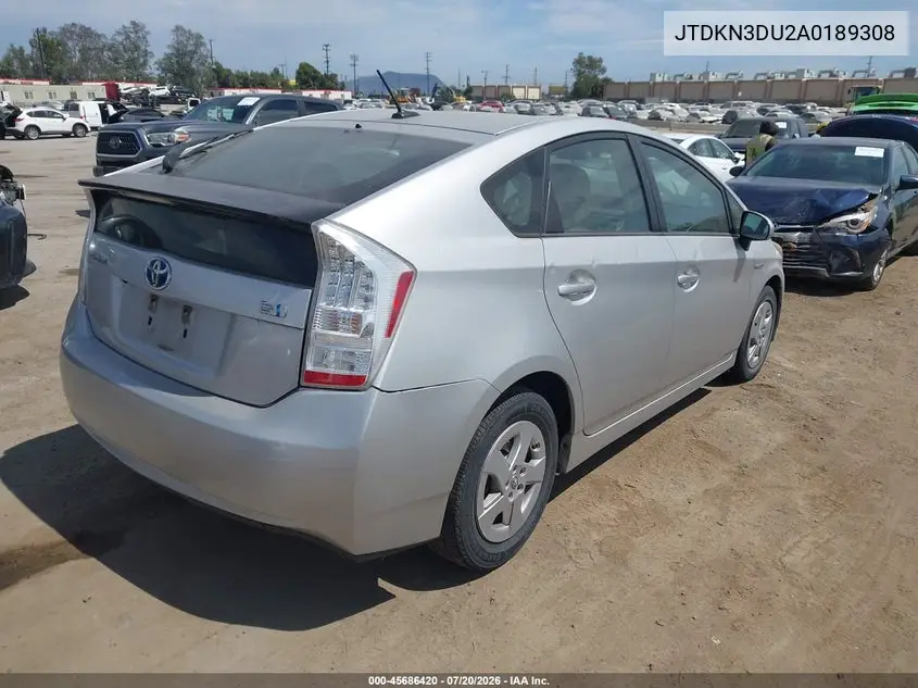 2010 Toyota Prius Iii VIN: JTDKN3DU2A0189308 Lot: 45686420