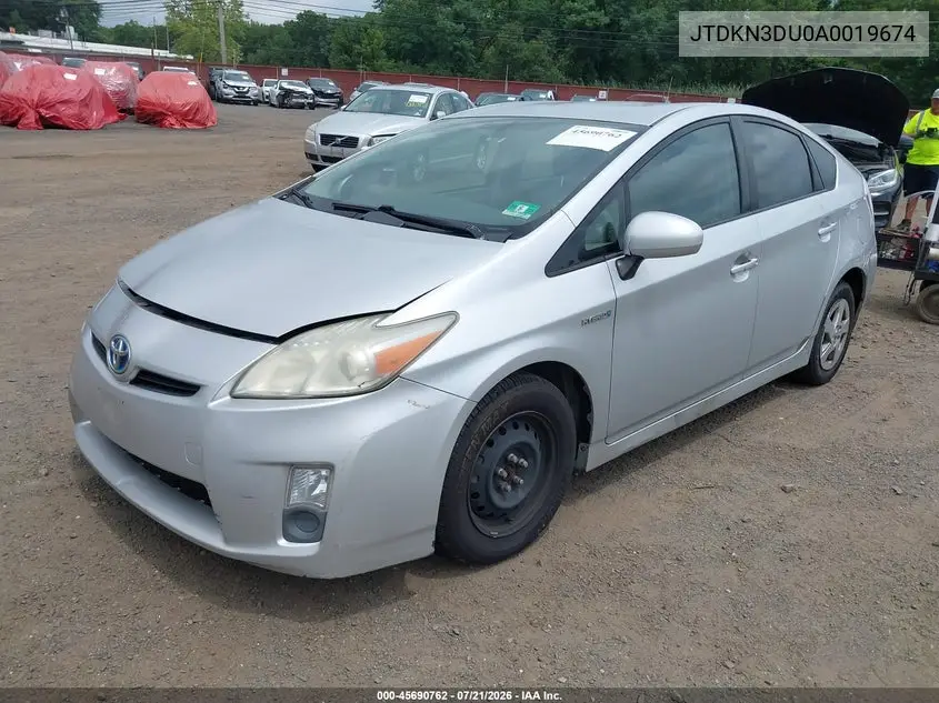 2010 Toyota Prius Ii VIN: JTDKN3DU0A0019674 Lot: 45690762