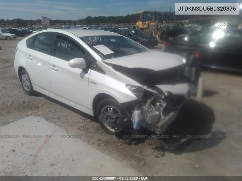 JTDKN3DU5B0320376 2011 Toyota Prius Two