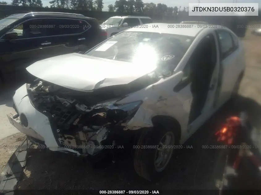 JTDKN3DU5B0320376 2011 Toyota Prius Two