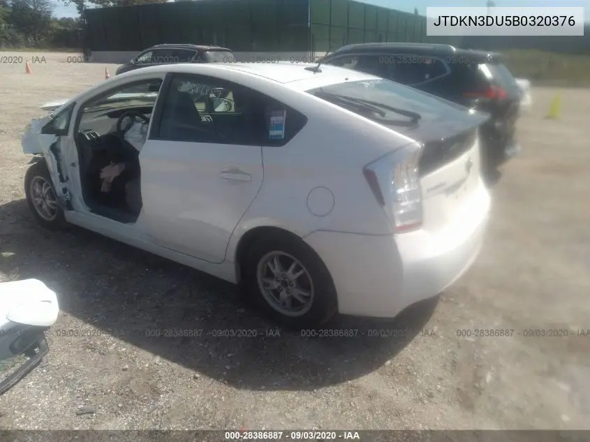 JTDKN3DU5B0320376 2011 Toyota Prius Two