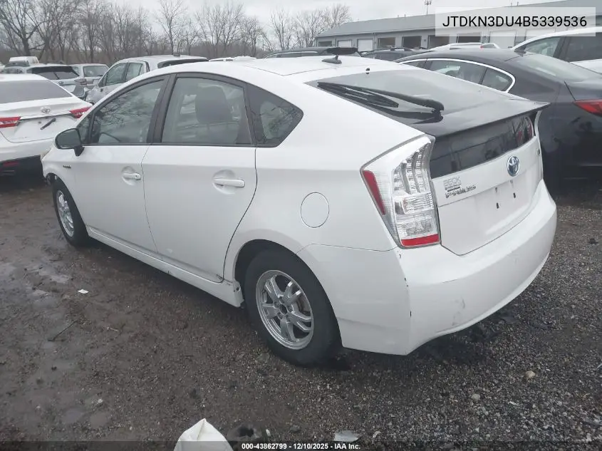 JTDKN3DU4B5339536 2011 Toyota Prius Three