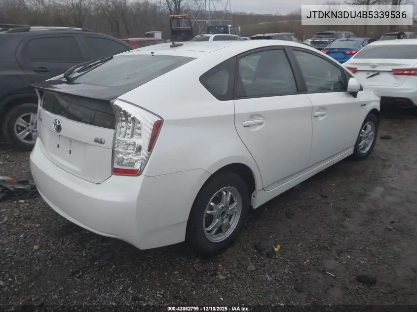 JTDKN3DU4B5339536 2011 Toyota Prius Three