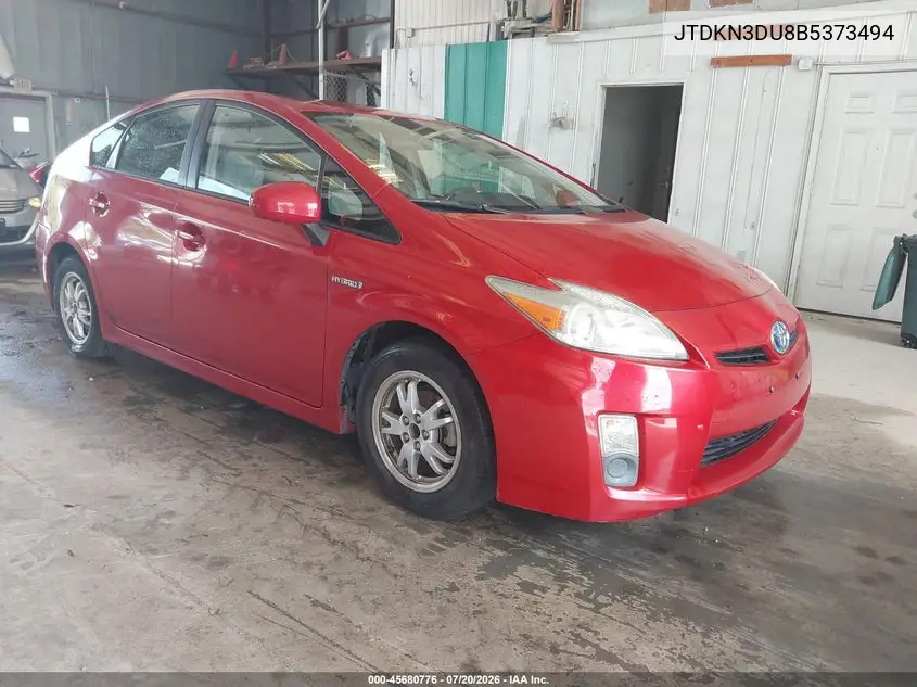 2011 Toyota Prius Two VIN: JTDKN3DU8B5373494 Lot: 45680776