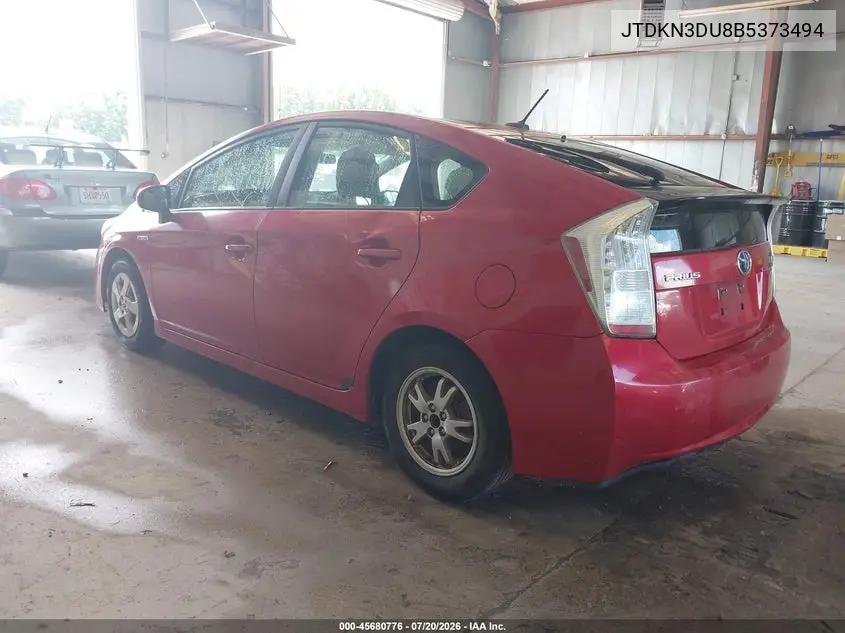 2011 Toyota Prius Two VIN: JTDKN3DU8B5373494 Lot: 45680776