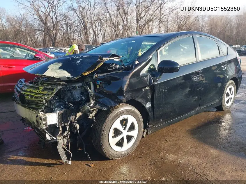 JTDKN3DU5C1552360 2012 Toyota Prius Three