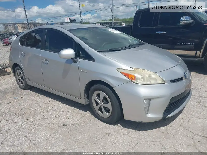 2012 Toyota Prius Two VIN: JTDKN3DU4C1525358 Lot: 45363096