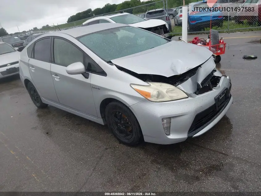 2012 Toyota Prius Two VIN: JTDKN3DU1C1497583 Lot: 45365542