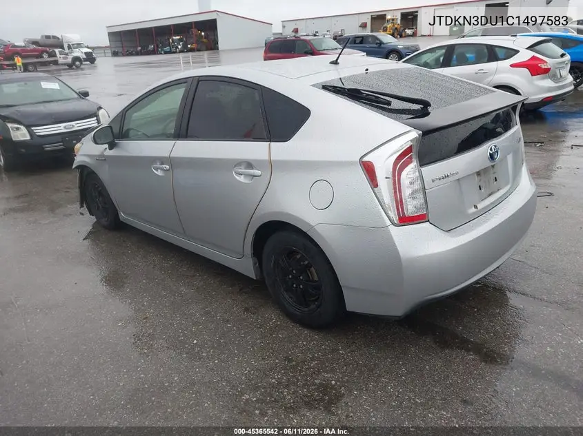 2012 Toyota Prius Two VIN: JTDKN3DU1C1497583 Lot: 45365542