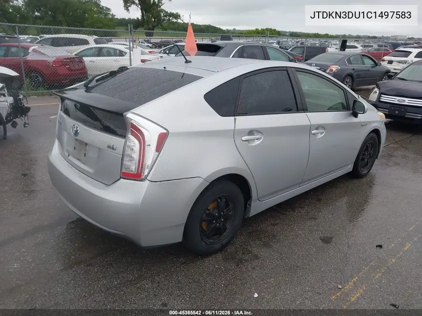 2012 Toyota Prius Two VIN: JTDKN3DU1C1497583 Lot: 45365542