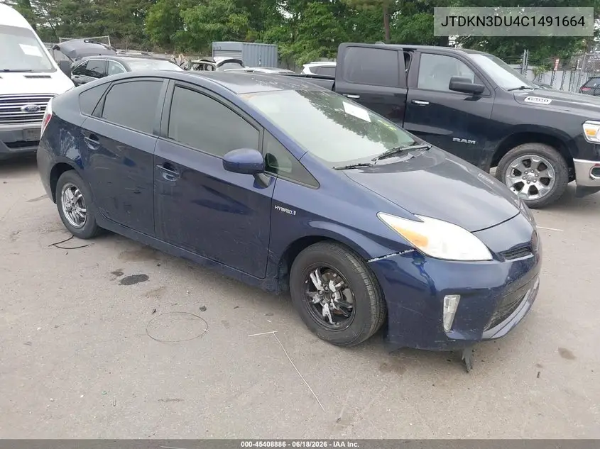 2012 Toyota Prius VIN: JTDKN3DU4C1491664 Lot: 45408886