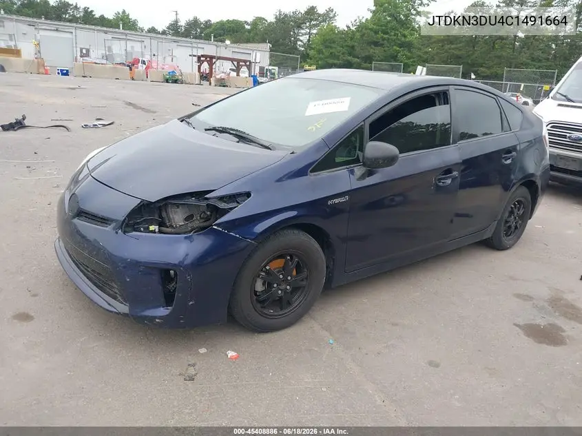 2012 Toyota Prius VIN: JTDKN3DU4C1491664 Lot: 45408886