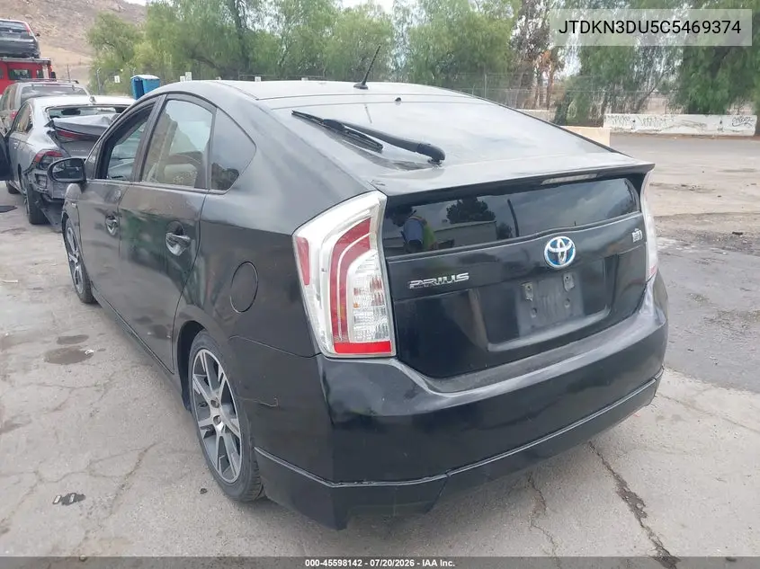 2012 Toyota Prius Two VIN: JTDKN3DU5C5469374 Lot: 45598142