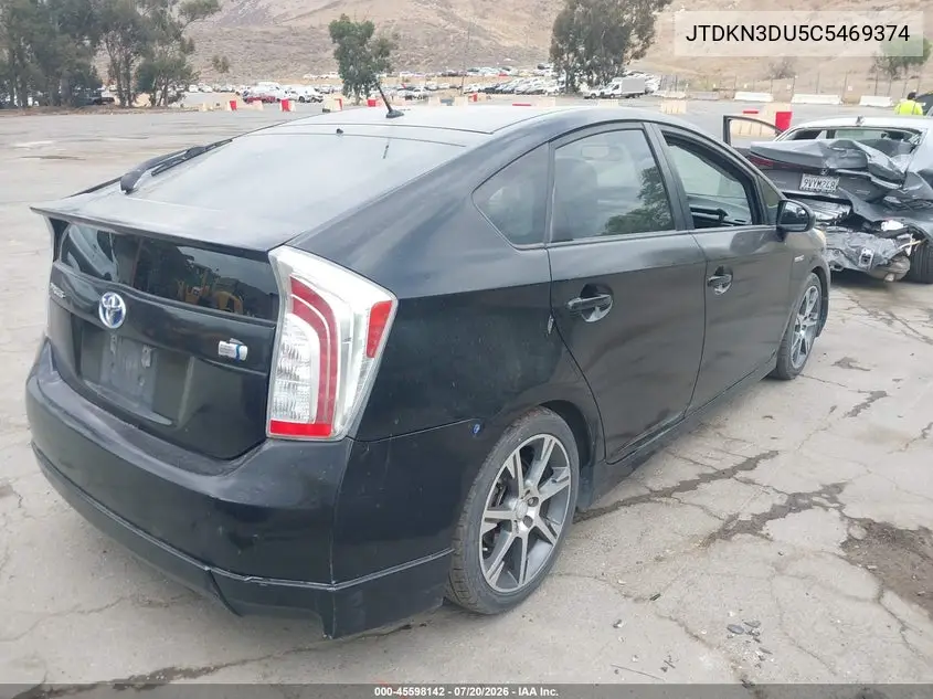 2012 Toyota Prius Two VIN: JTDKN3DU5C5469374 Lot: 45598142