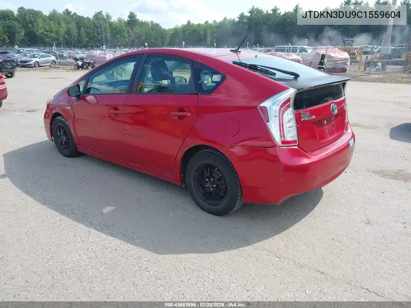 2012 Toyota Prius Four VIN: JTDKN3DU9C1559604 Lot: 45681096