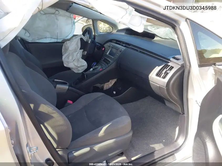 JTDKN3DU3D0345988 2013 Toyota Prius Two