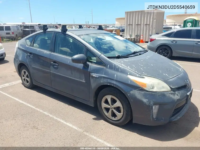 2013 Toyota Prius Five/Four/Three/Three Se/Two VIN: JTDKN3DU2D5540659 Lot: 45344110