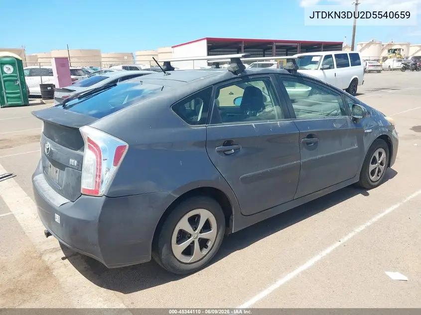2013 Toyota Prius Five/Four/Three/Three Se/Two VIN: JTDKN3DU2D5540659 Lot: 45344110