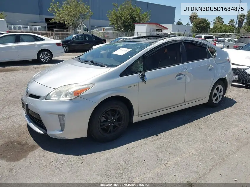 2013 Toyota Prius Four VIN: JTDKN3DU5D1684875 Lot: 45613026