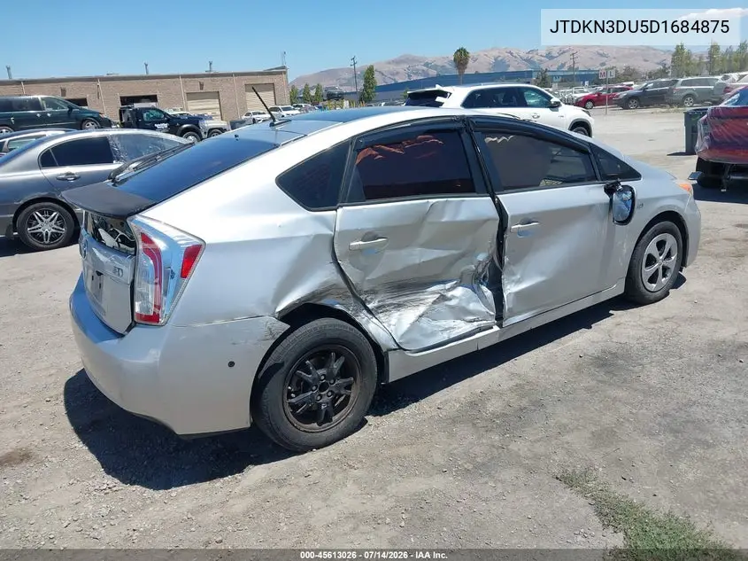 2013 Toyota Prius Four VIN: JTDKN3DU5D1684875 Lot: 45613026