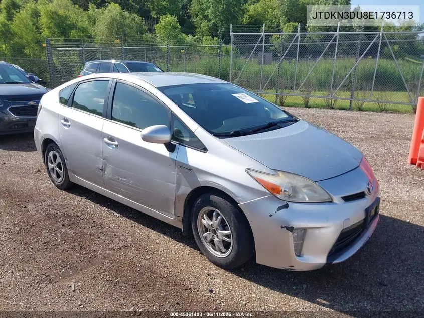 2014 Toyota Prius Two VIN: JTDKN3DU8E1736713 Lot: 45361403