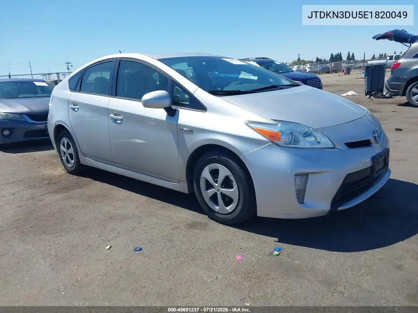 2014 Toyota Prius Two VIN: JTDKN3DU5E1820049 Lot: 45681237